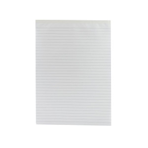 CW Office Memo A4 Pad Ruled Feint 80 Leaf P10, ruled feint paper notepad with 80 lined pages for note-taking and writing.