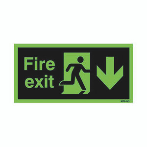 Niteglo Exit Man Arrw Down S/A 15X45