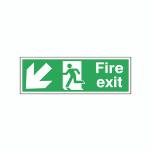 Fire Exit Man Arw D/Lft S/A 150X450