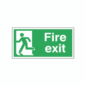 Fire Exit Left 150X300MM S/A E96A/S