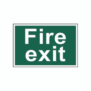 Spectrum Fire Exit Text PVC Sign