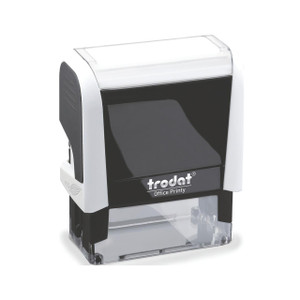 CW Office Trodat Printy Private + Confidential rubber stamp, black and white desktop stamp for office use with transparent base