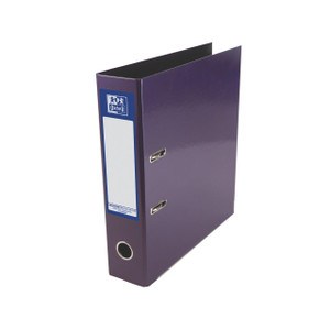 CW Office Oxford 70MM Lever Arch A4 Purple, a purple A4 lever arch file with two metal rings on the spine for organizing documents.