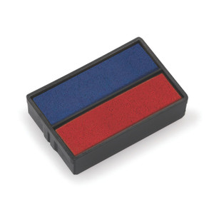 CW Office Replacement Pad 6/4850 BLK/Red PK2, black plastic case with two foam pads in blue and red for office supplies.