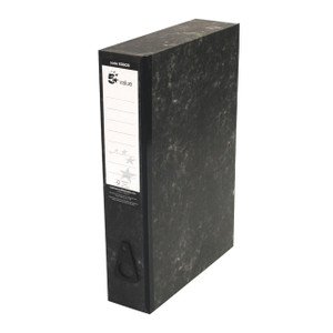 CW Office Cloud Box File PK10, black marble-patterned office storage box for organizing files and documents