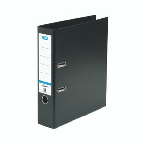 Elba 70MM Lever Arch A4 PVC Black