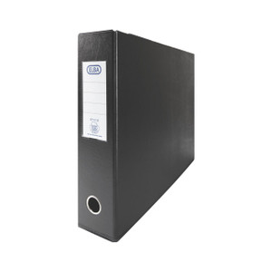 CW Office Elba 70MM Lever Arch A3 Black PK2, a black lever arch file for organizing A3-sized documents.