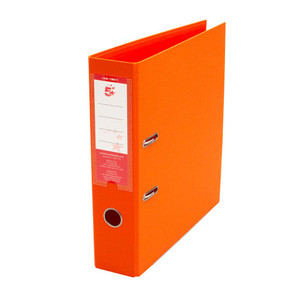 CW Office Prem Lever Arch File A4 Orange PK10, durable orange lever arch file for organizing A4 documents.