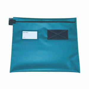 CW Office Gosecure Te Flat Anti BAG 457X356MM, blue flat anti-bag for document security with zip closure and document window.
