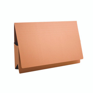CW Office Guildhall Probate Wallet Orange PK25, orange color probate wallet with lined compartments for legal documents.