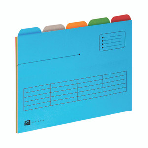 Oxford 5 Tabbed Folder A4 ASS PK5