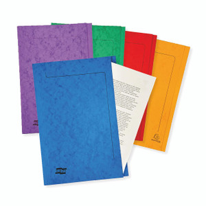 CW Office Europa Sq Cut Folder FC AST PK50, colorful file folders in purple, green, red, yellow, and blue for organizing documents.