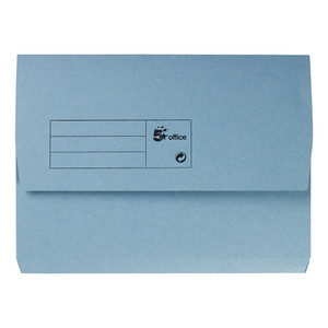 Half Flap Doc Wallet A4 Blue PK50