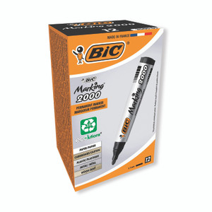 Bic 2000 Bullet Perm Marker BLK PK12