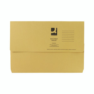 Q-Connect Doc Wallet FC Ylw PK50