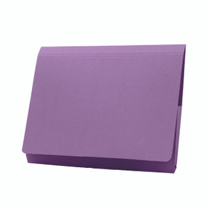 CW Office Exacompta Guildhall Pkt Wlt Mav PK50, purple colored pocket wallet with multiple slots for organizing documents.