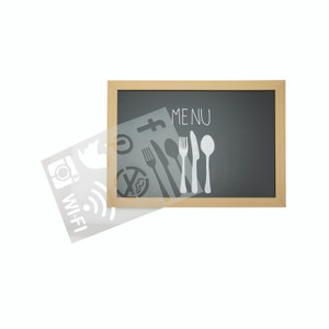 Securit Chalk Mkr Stencil Set PK6