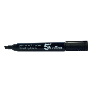 Permanent Marker Chisel Tip BLK PK12
