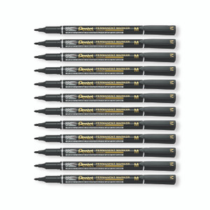 Perm Marker Fine Black PK12