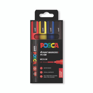 Posca 5M Paint Markers Med AST PK4