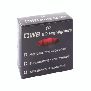 CW Office Pink Hi-Glo Highlighter PK10, box of 10 pink highlighters for office and school use.