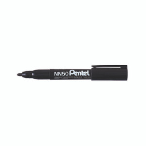 Pentel NN50 Perm Marker Black PK12