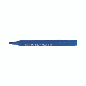 CW Office Blue Permanent Marker Bullet PK10, blue permanent marker pen for writing on various surfaces.