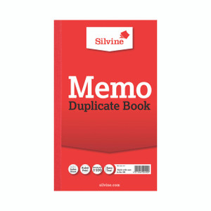 CW Office Silvine Dupl Book Memo Ruled 601 PK6, red cover duplicate memo notebook for office and personal use.