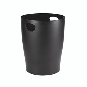 Contour Waste Paper Bin Black