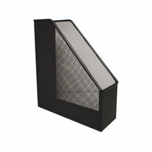 CW Office Q-Connect Mesh Mag File BLK, black mesh magazine file organizer for office organization.