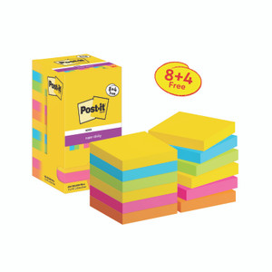Post-It S/Stick 76X76 90S Crnvl PK12