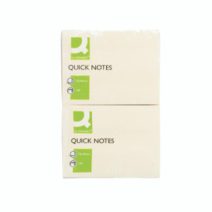 CW Office Q-Connect Sticky Note 76x102mm PK12, retail pack of 12 sticky notes with 76 by 102 millimeter size, perfect for office use and reminders.