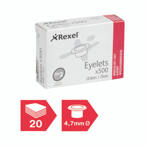 Rexel No 2 Eyelets 4.2MM Brass PK500