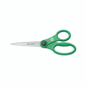 CW Office Westcott Kleen Earth Scissors 180MM, green-handled scissors with stainless steel blades.
