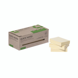 Q-Connect RCYC Notes 38X51 Ylw PK12