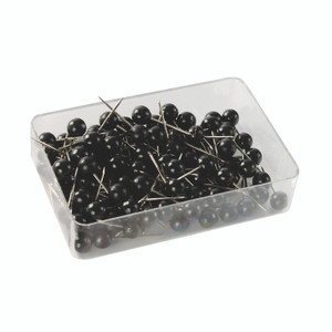 Map Pins Black 4.5MM Spherical PK100