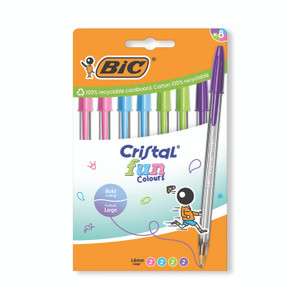 Bic Cristal Ballpoint Pens AST PK8