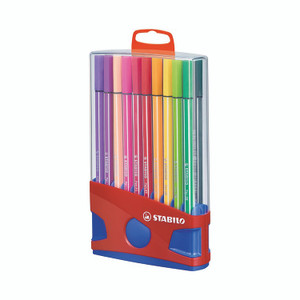 Stabilo Pen 68 Felt Tip Pen AST PK20