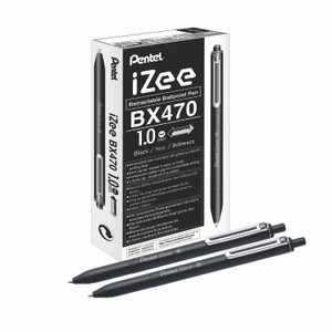 Pentel Izee R Blpt Pen 1.0 BLK PK12