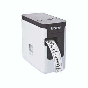 CW Office Brother Prof PC Label Machine Black and Silver, compact label printer creating printed labels with text.