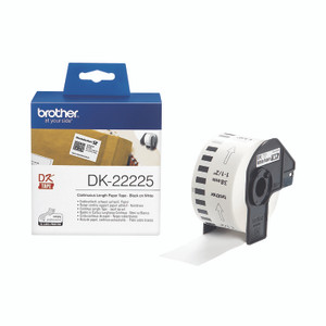 Brother DK22225 PPR Label BLK On Wh