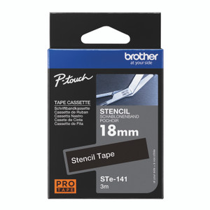 Brother Stencil Tpe 18MM BLK/WHT Tpe