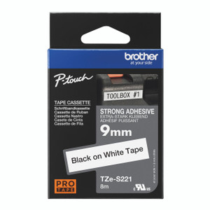CW Office Brother Tze Tpe 9MMX8M BLK/WHT Tpe, product packaging with strong adhesive tape for office use.