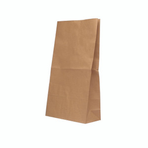 CW Office Brown Paper Bag 215X90X385 6.5KG PK125, image of a kraft paper shopping or packaging bag standing upright on a plain background.