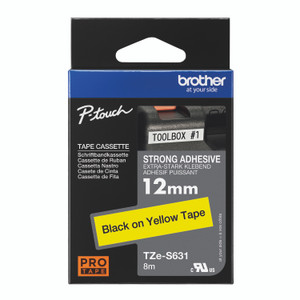 Brother Tze Tpe 12MMX8M BLK/Ylw Tpe