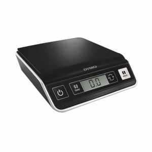 CW Office Dymo M2 Mailing Scale 2KG Emea BLK, digital postal weighing scale with a black and silver design and LCD display.