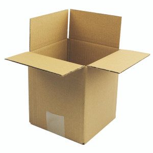 CW Office Single Wall 152X152X178MM Carton, open corrugated cardboard shipping box.
