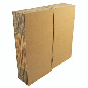 CW Office Single Wall 381X330X305MM Carton PK25, stack of cardboard cartons for office storage and packaging.