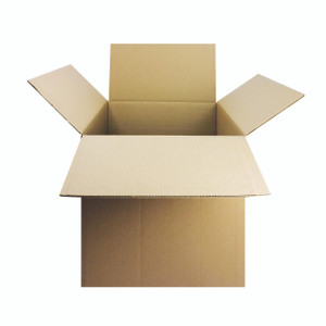 CW Office Double Wall 457X305X305MM Carton Pack of 15, open cardboard box for packaging and shipping.