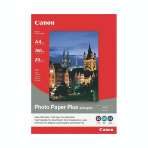 CW Office Canon Bubblejet Media SG-201 A4 PK20, inkjet photo paper with semi-gloss finish, designed for high-quality photo printing, 20 sheets, 260 g/m², suitable for Canon printers.